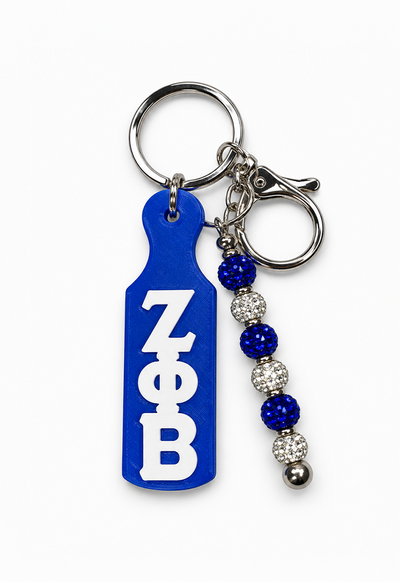 ZPHIB PADDLE & RHINESTONE KEYCHAIN