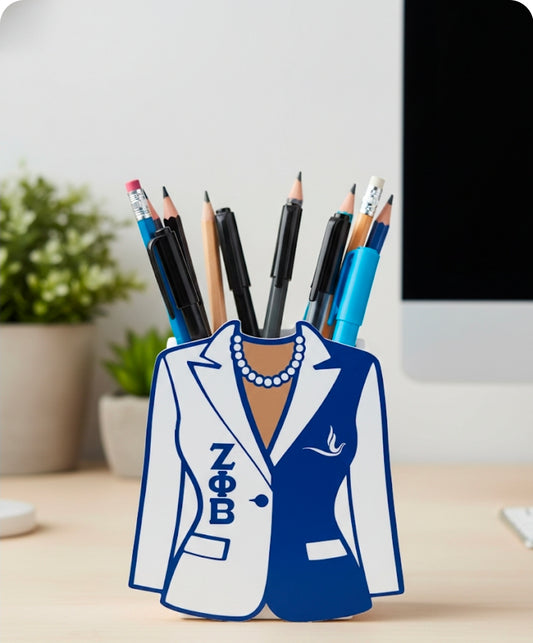 Zeta Phi Beta Sorority, Inc. Blazer-Style Pencil Holder