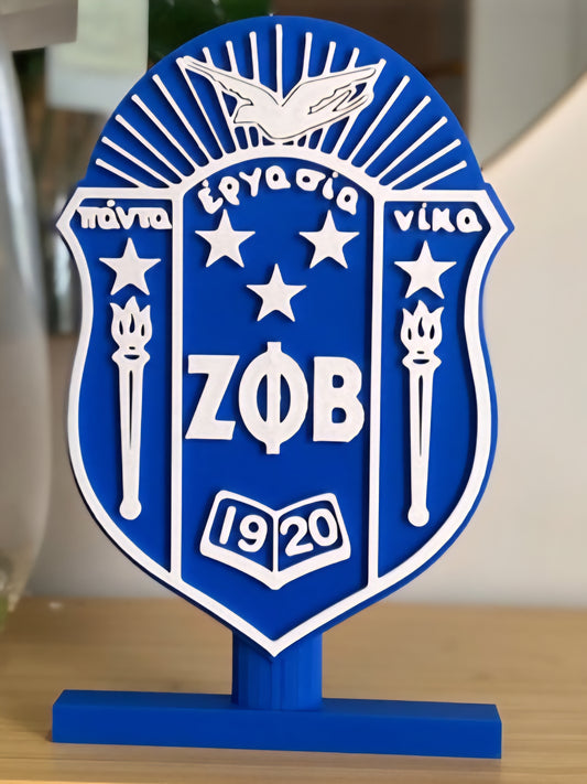 3D Zeta Phi Beta Desk Plaque